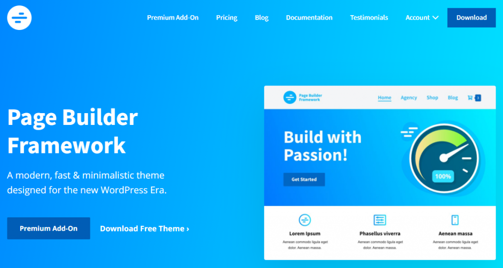 Page Builder Framework theme