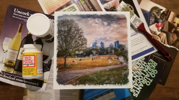 Picture of a wood print.