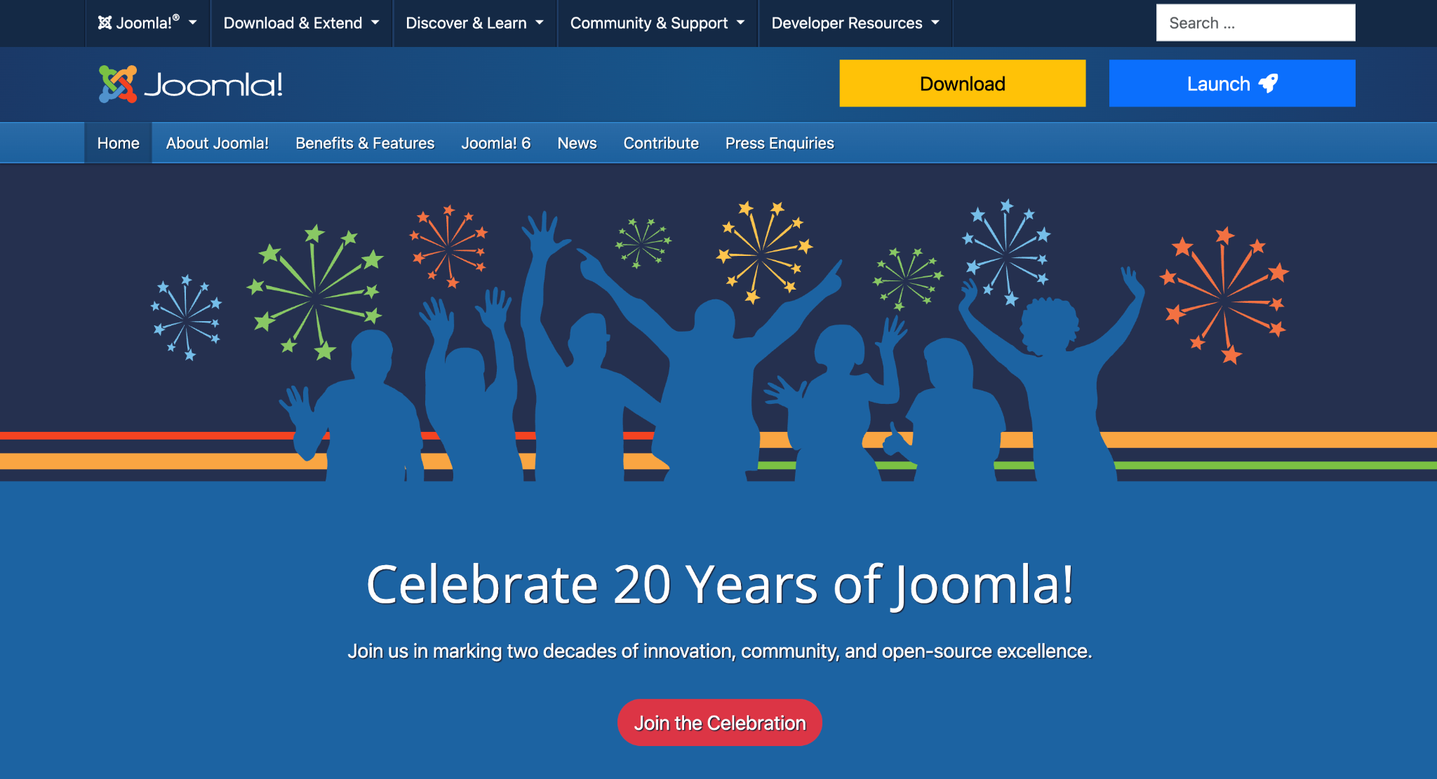 Joomla landing page