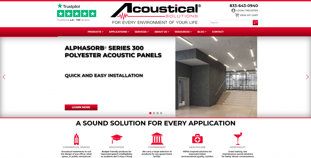 Acoustical Solutions WooCommerce shop