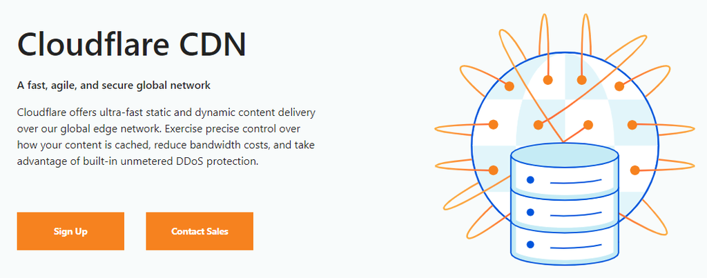 Cloudflare CDN's homepage
