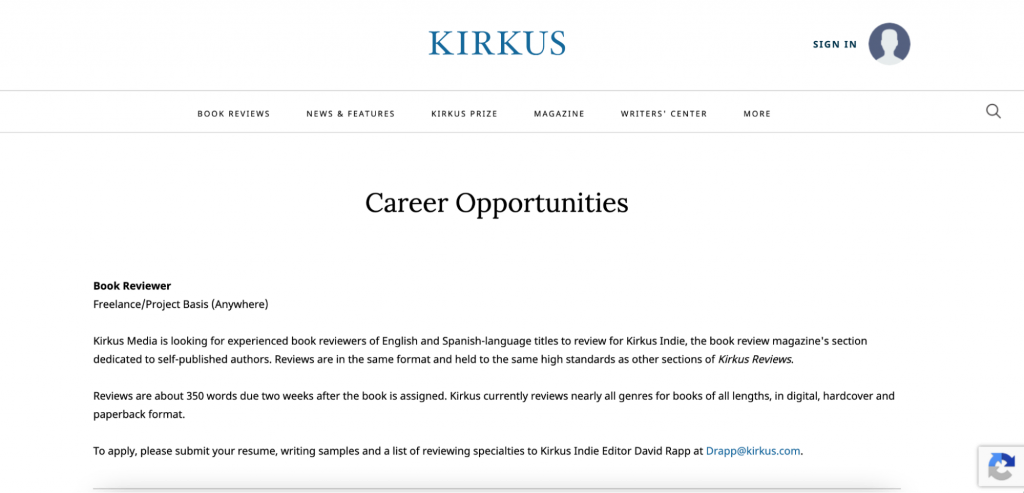 kirkus careers page