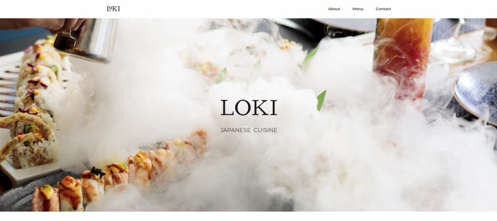 The preview of Loki website template by Hostinger Website Builder