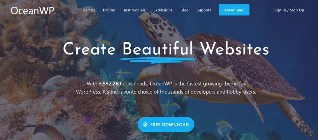 WordPress theme OceanWP