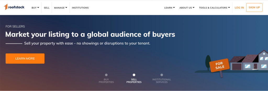 Roofstock landing page