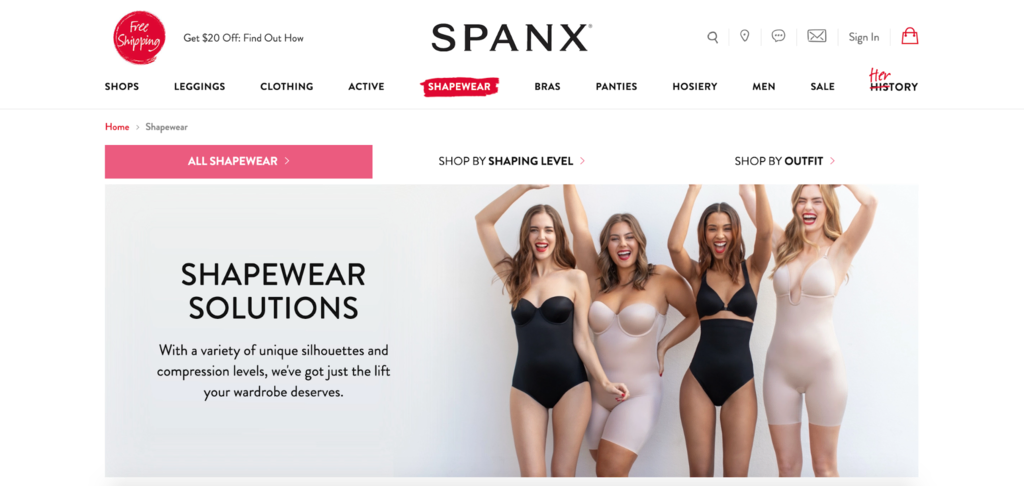 Spanx website