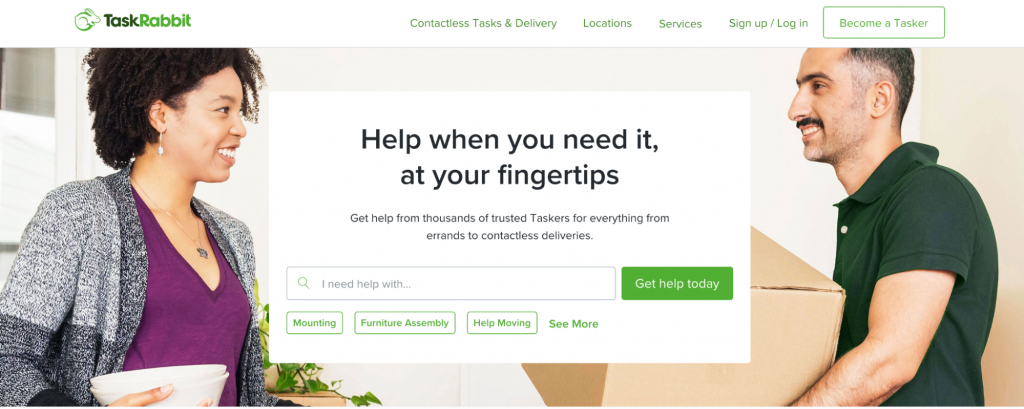 TaskRabbit homepage