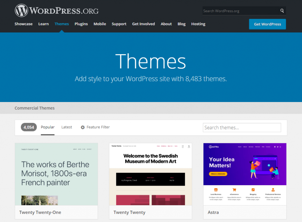 WordPress theme directory