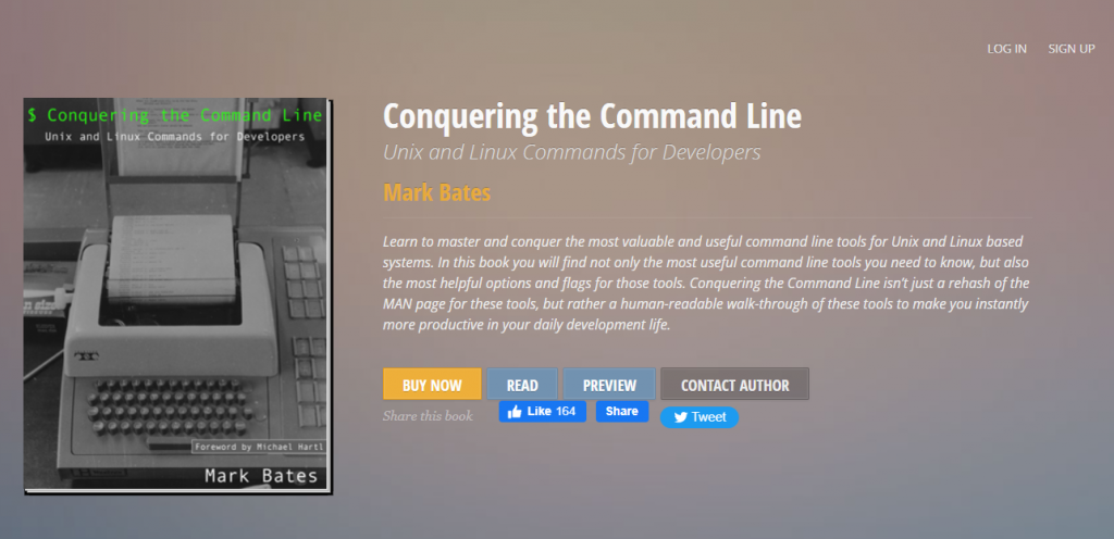 Conquering the Command Line website homepage