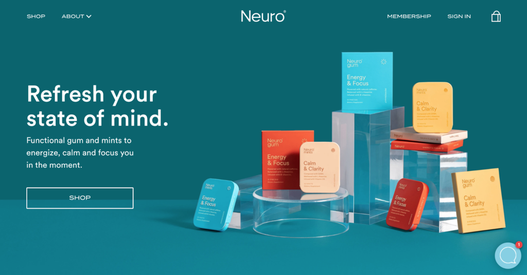 Neuro site's front page.
