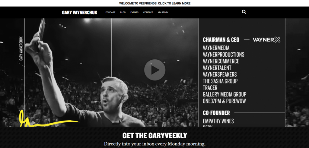 Gary Vaynerchuck's website.