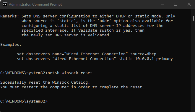 Administration Command prompt 