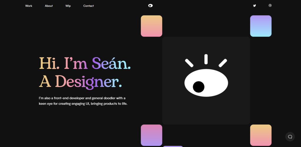 Sean Halpin's portfolio website.