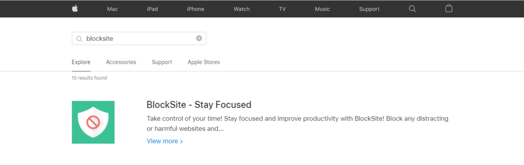 BlockSite on Apple App Store.