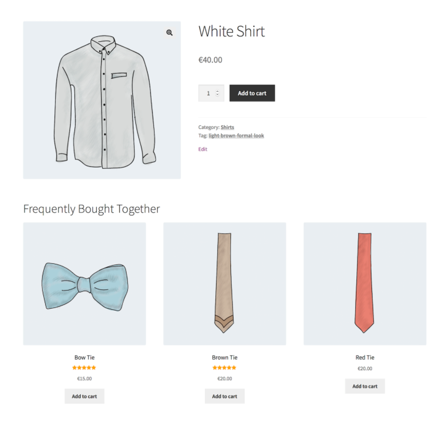 a use case of WooCommerce product recommendations extension