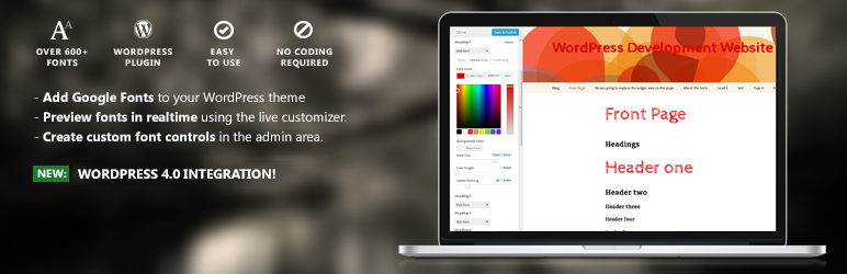An overview of Easy Google Fonts, a WordPress plugin.