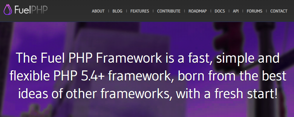 Fuel PHP Framework homepage