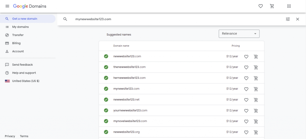 Google Domains for buying expired domain