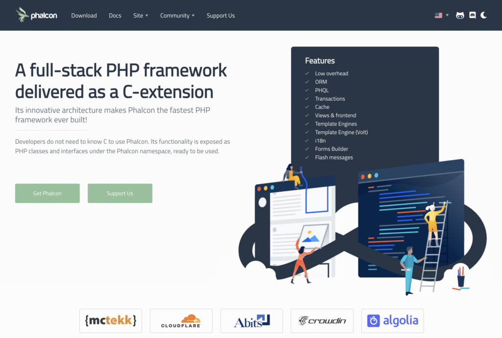 Phalcon's official homepage