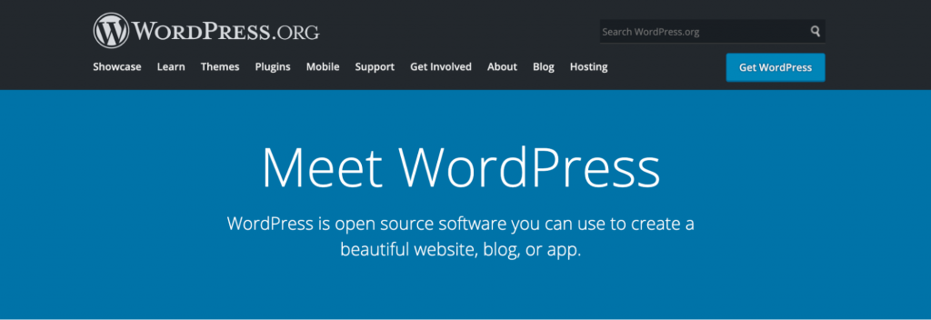 Homepage da WordPress.org 