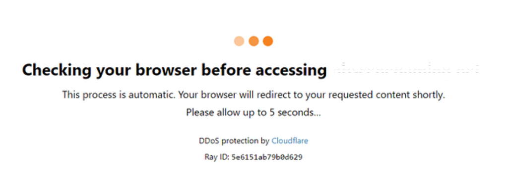 Cloudflare DDoS protection - checking your browser before accessing.