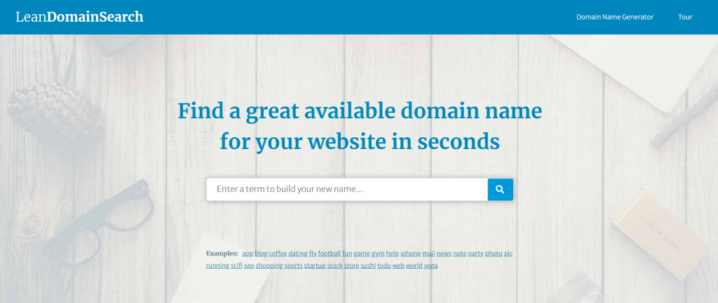 Lean Domain Search domain name generator