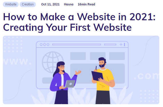 How to Make a Website article cover on Hostinger Tutorials