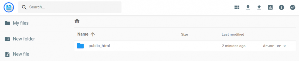 public_html directory on file manager