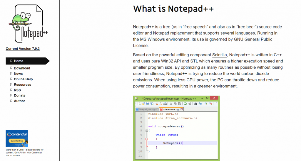 Notepad++ text editor