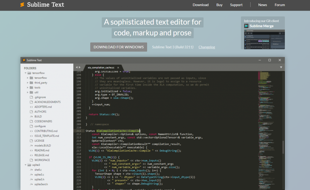 Sublime Text editor