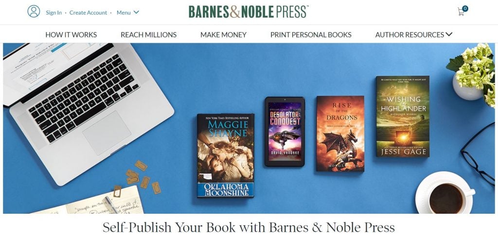 The Barnes and Noble Press subdomain of the Barnes and Noble website.