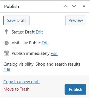 Clicking on the publish or save draft buttons