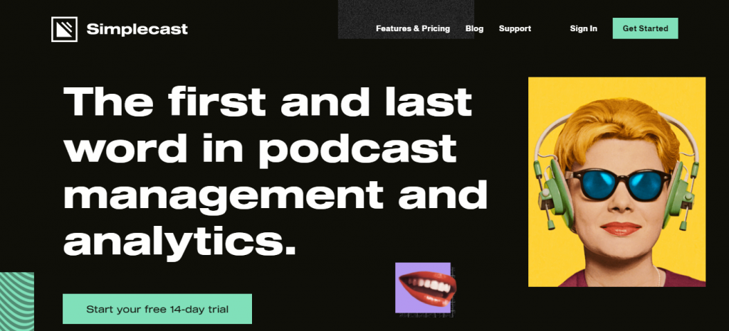 The homepage of Simplecast, a reliable podcast host for independent podcasters and enterprises