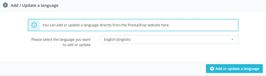 كيفية إضافة أو تحديث لغة على PrestaShop