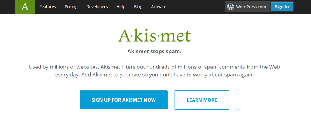 Akismet – WordPress plugin.