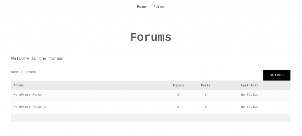 The forum page.