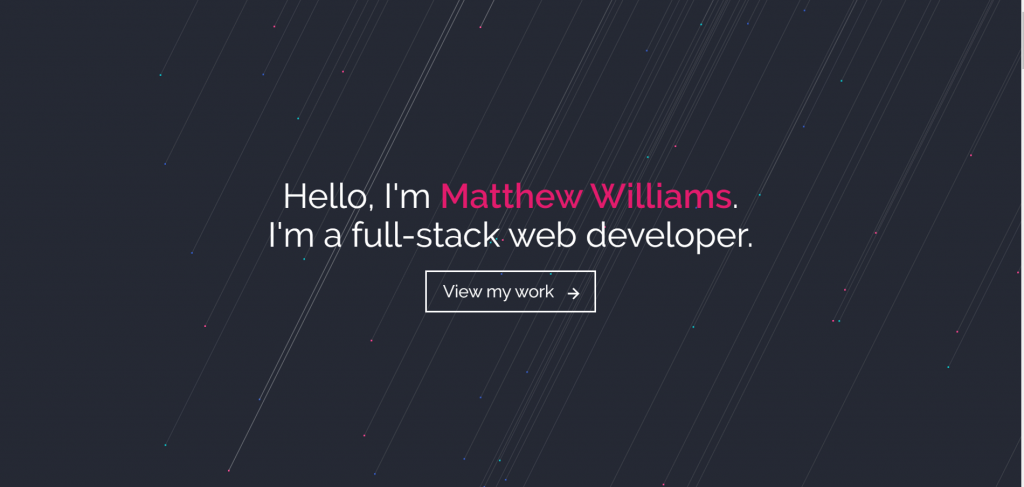 Matthew Williams' portfolio website