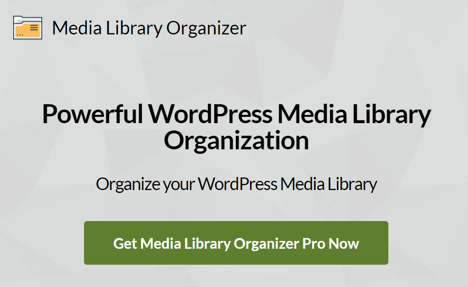 The Media Library Organizer plugin page on wpmedialibrary's website