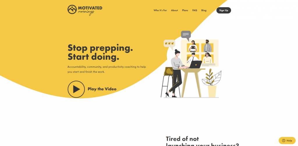 Motivated Mornings webpage