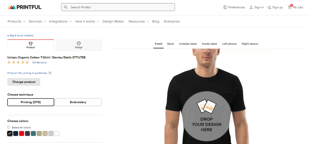 trying to create a t shirt but when I create it it doesnt go to my