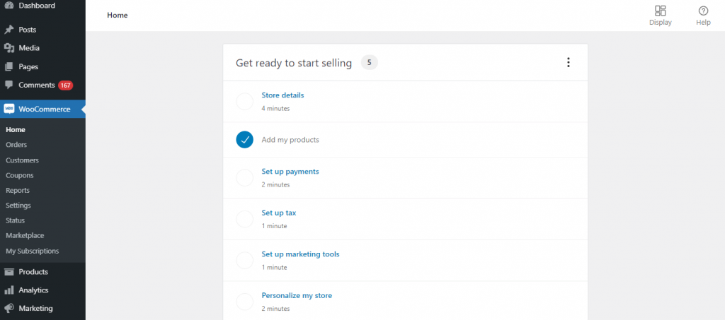 WooCommerce's helpful guide