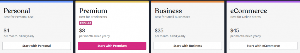 WordPress.com pricing