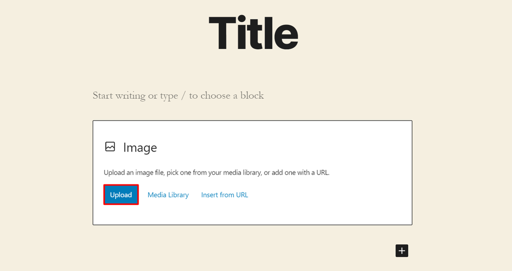 An Image block on the WordPress Gutenberg editor