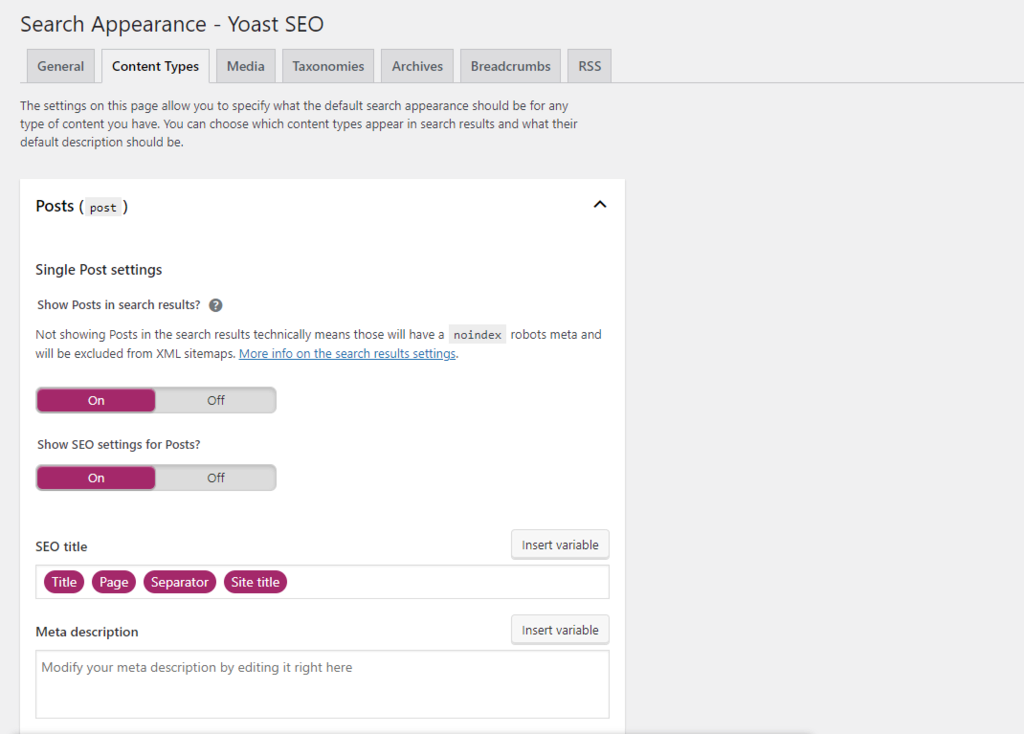 Yoast suggest on sale