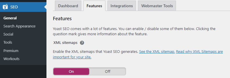 Create a sitemap using Yoast SEO.