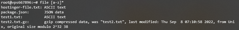 List file types within a range using the Linux file command on Terminal