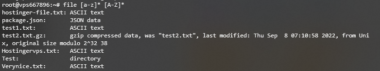 List file types within multiple ranges using the Linux file command on Terminal