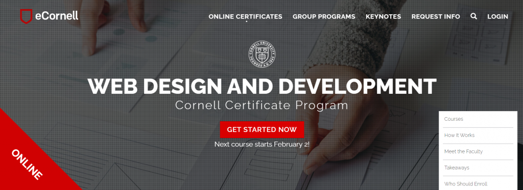 Cornell's Web Design and Development program.