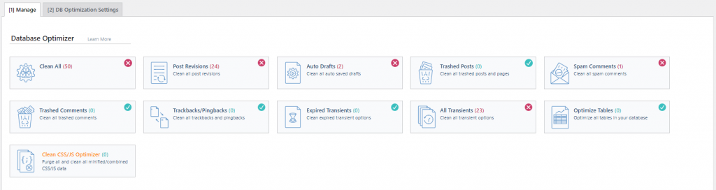 LSCache's database section.