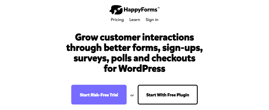 HappyForms, a freemium plugins for creating contact forms on WordPress sites.